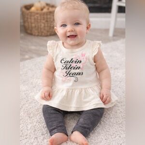 Calvin Klein Baby Girl 2-Piece Outfit 3-6M NWT